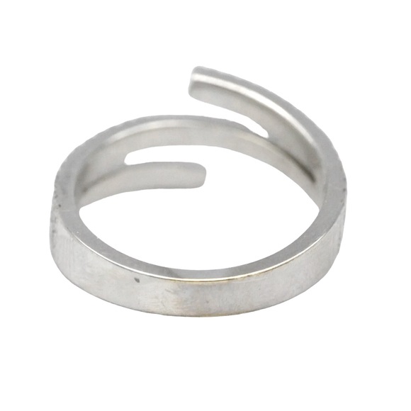 18K VS Diamond Finger Cuff - Toe Ring - Spiral Wrap Vine Crossover - White Gold - Picture 5 of 11